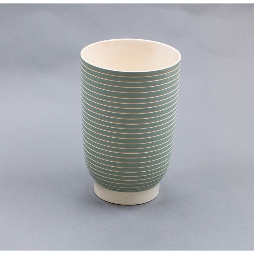 Keith Murray for Wedgwood - Rare tall two-tone slip cylindrical vase
