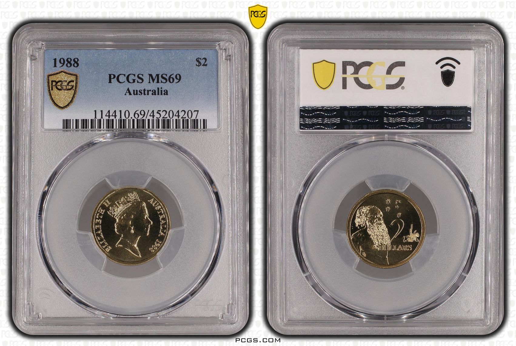 1988 Australia Two Dollar, $2 PCGS - MS69 POP 10/0 -207