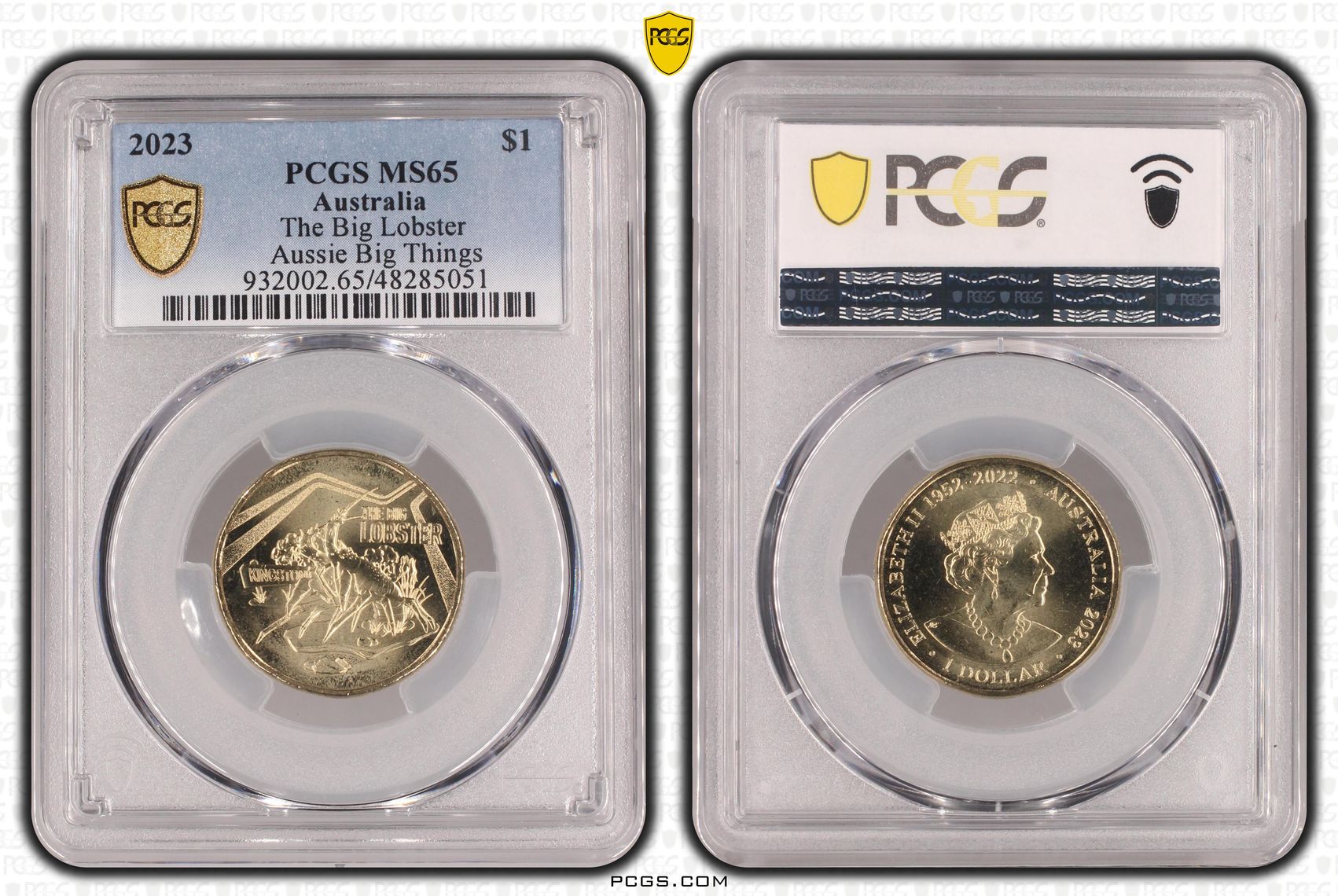 The Big Lobster Aussie Big Things, One Dollar, 2023, PCGS MS65