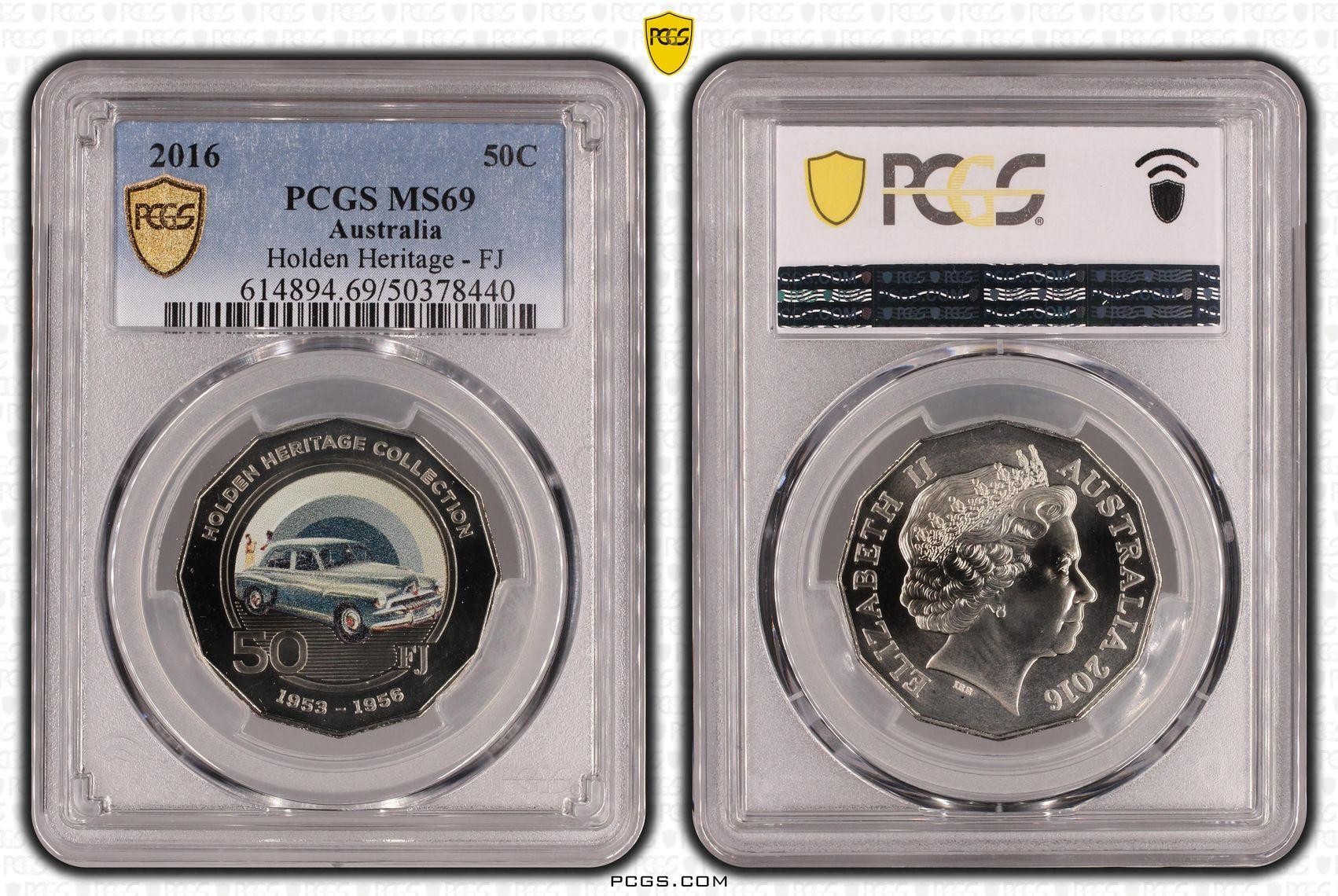 Holden Heritage - FJ , Fifty Cent, 2016, PCGS MS69