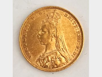 1892 VICTORIA JUBILEE HEAD LONDON MINT GOLD SOVEREIGN