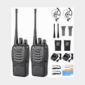 Long Range Walkie Talkies with Earpiece and LED Flashlight 2 Pack Black | NOT TESTED