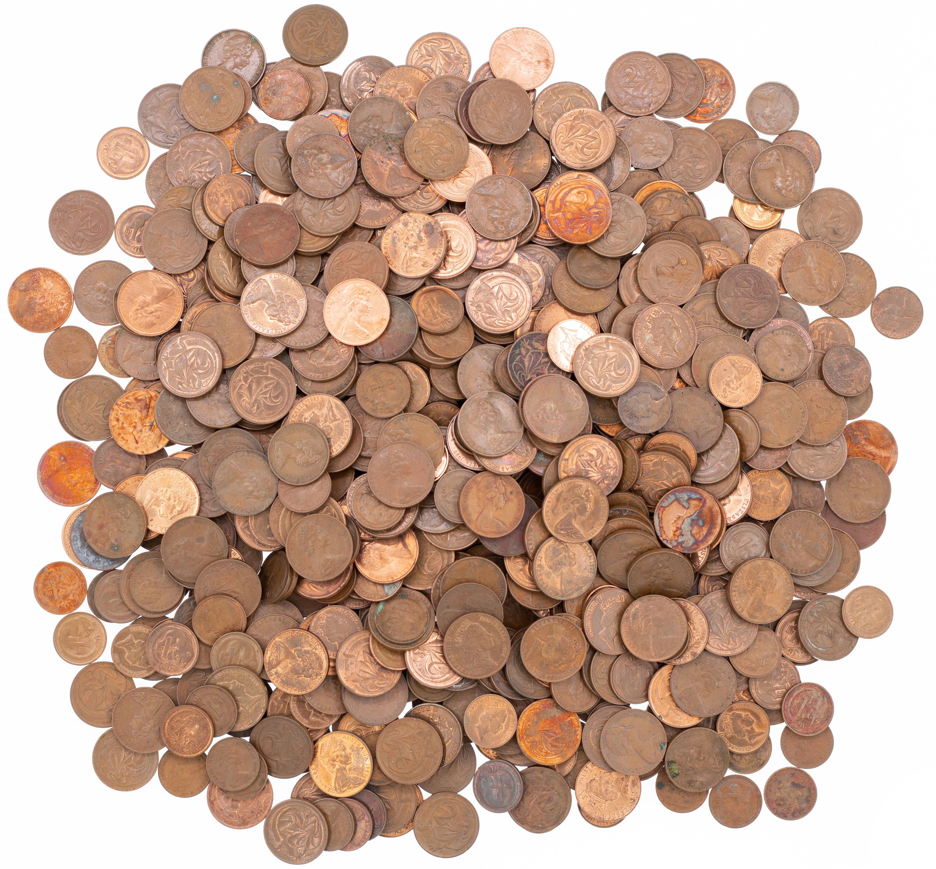 Elizabeth II, One Cent - Two Cents, Poor - EF