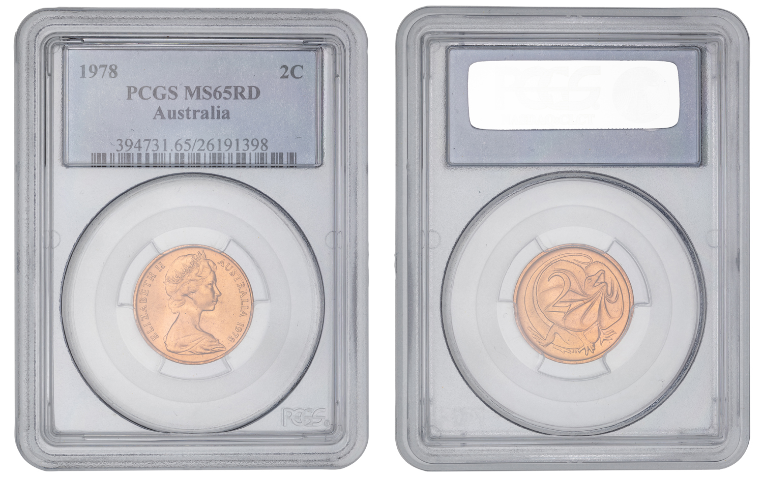 Elizabeth II, Two Cent, 1978, PCGS MS65RD
