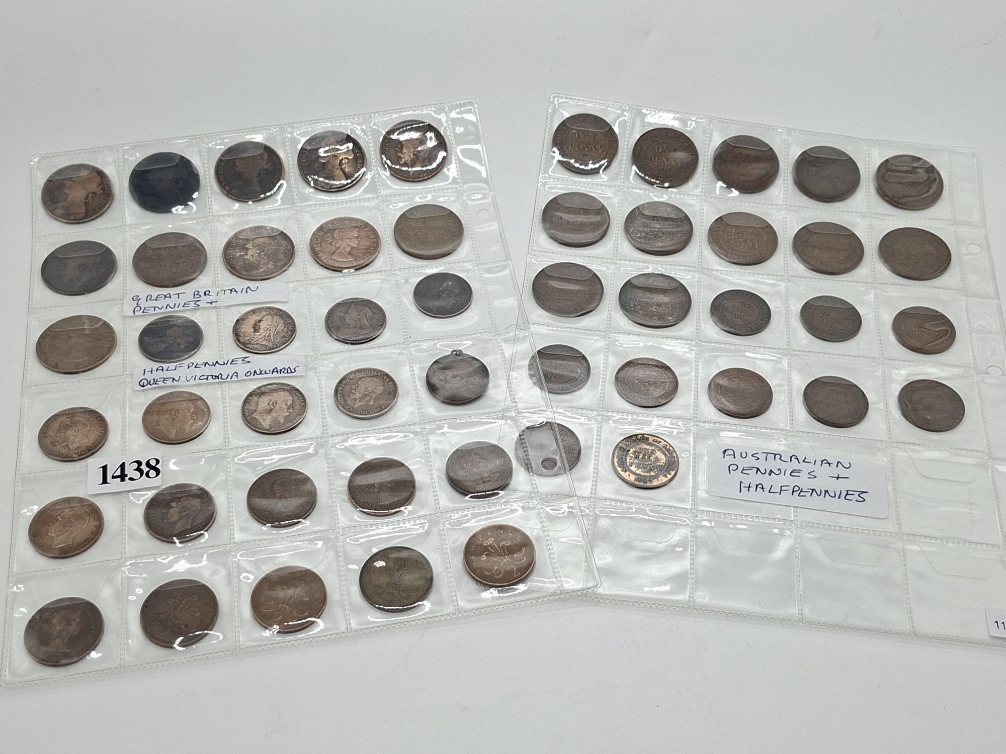 1438 · AUSTRALIAN PENNIES AND HALF PENNIES