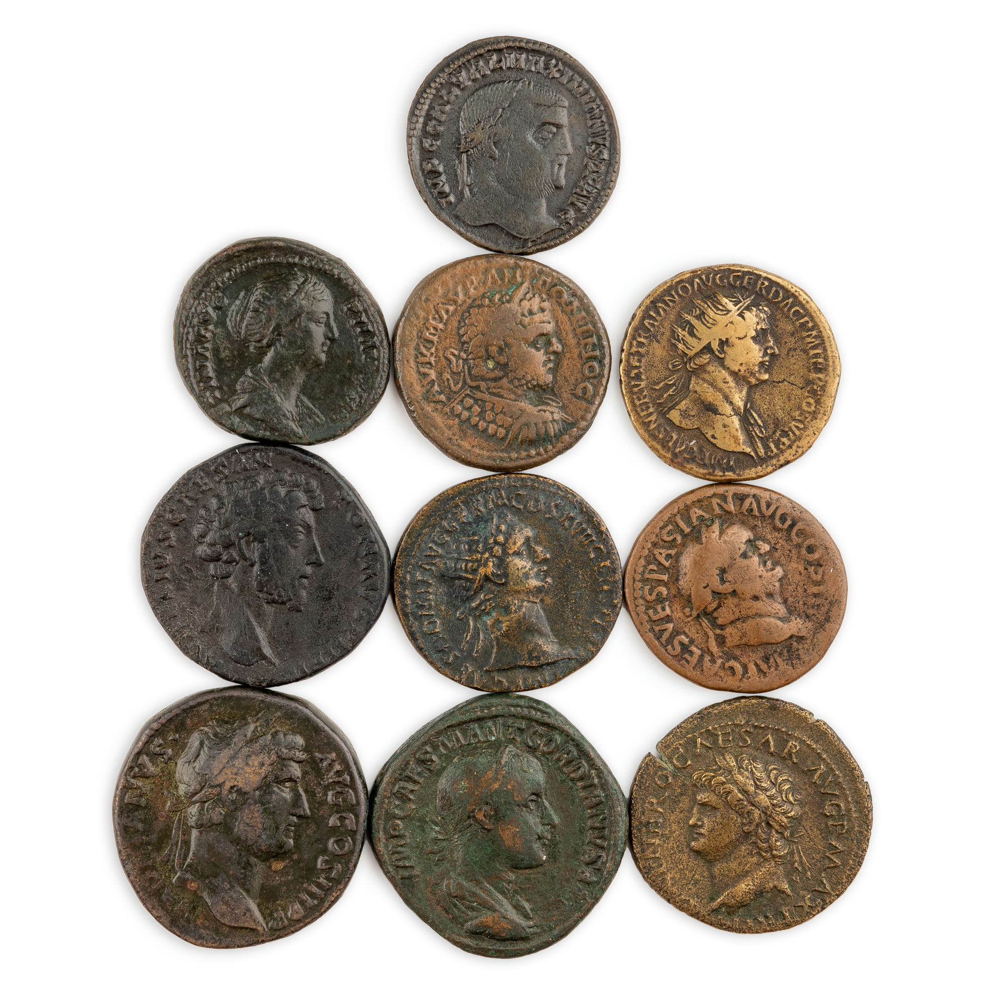 Dupondius - Sestertius, 67 - 309 AD, aVF - VF