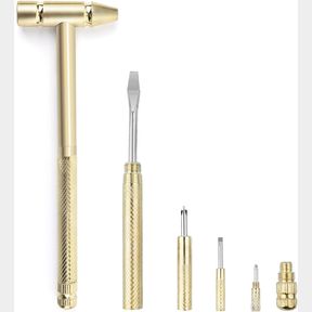 YOUMI 6 IN 1 MINI MULTIFUNCTION ANTI-CORROSION AND ANTI-RUST COPPER HAMMER & SCREWDRIVER HAND TOOLS FOR REPAIR UAV, MOBILE PHONES,