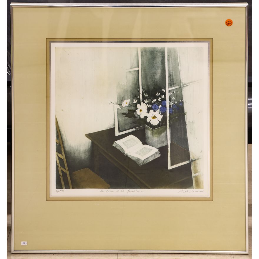 Annapia Antonini ''Le Line a la Fenetre'' S/N Etching Framed