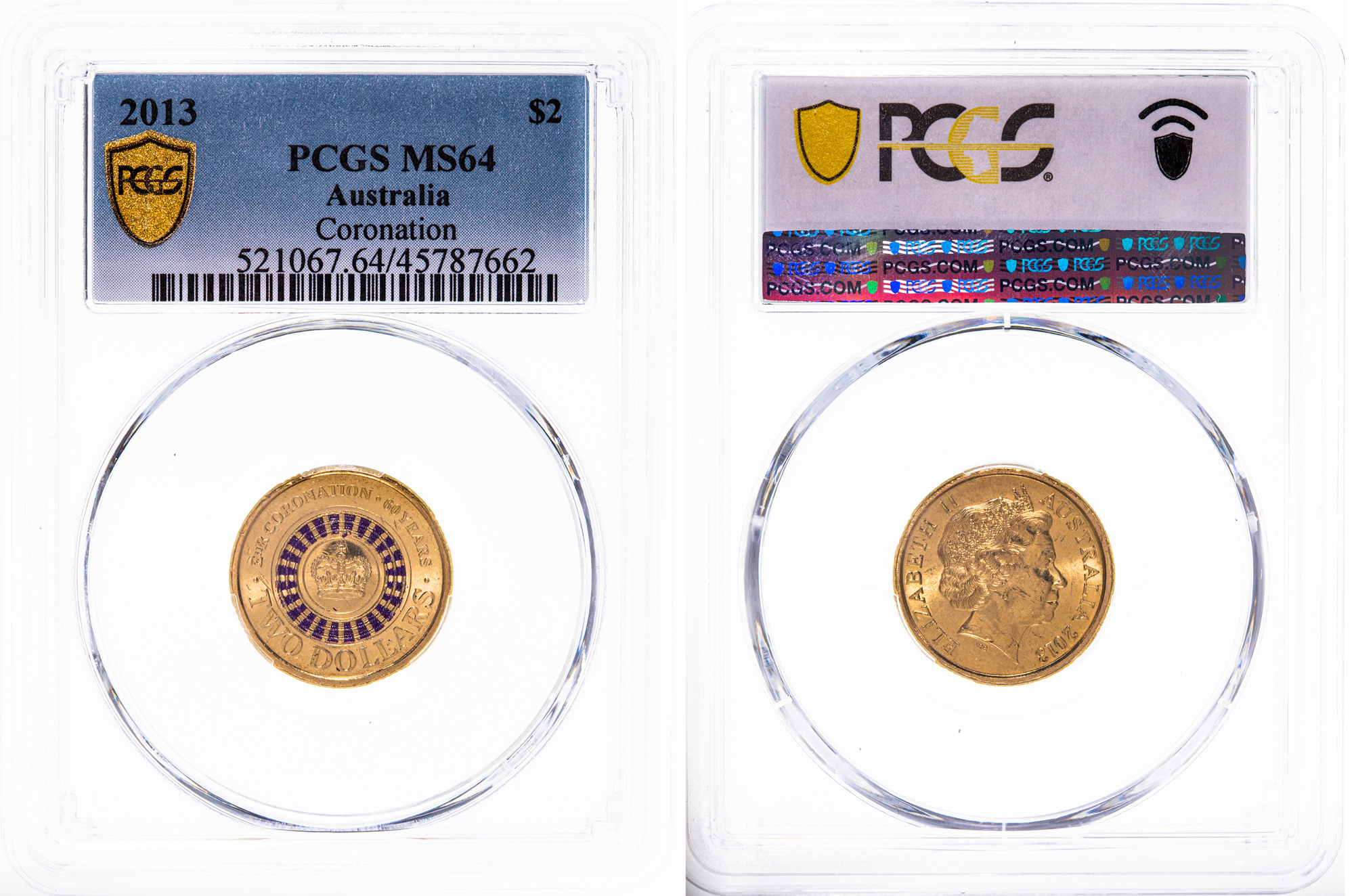 Elizabeth II, Coronation, Two Dollar, 2013, PCGS MS64