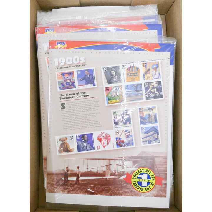 Box US Comm. Stamp Sheets $130 Face Value Approx.