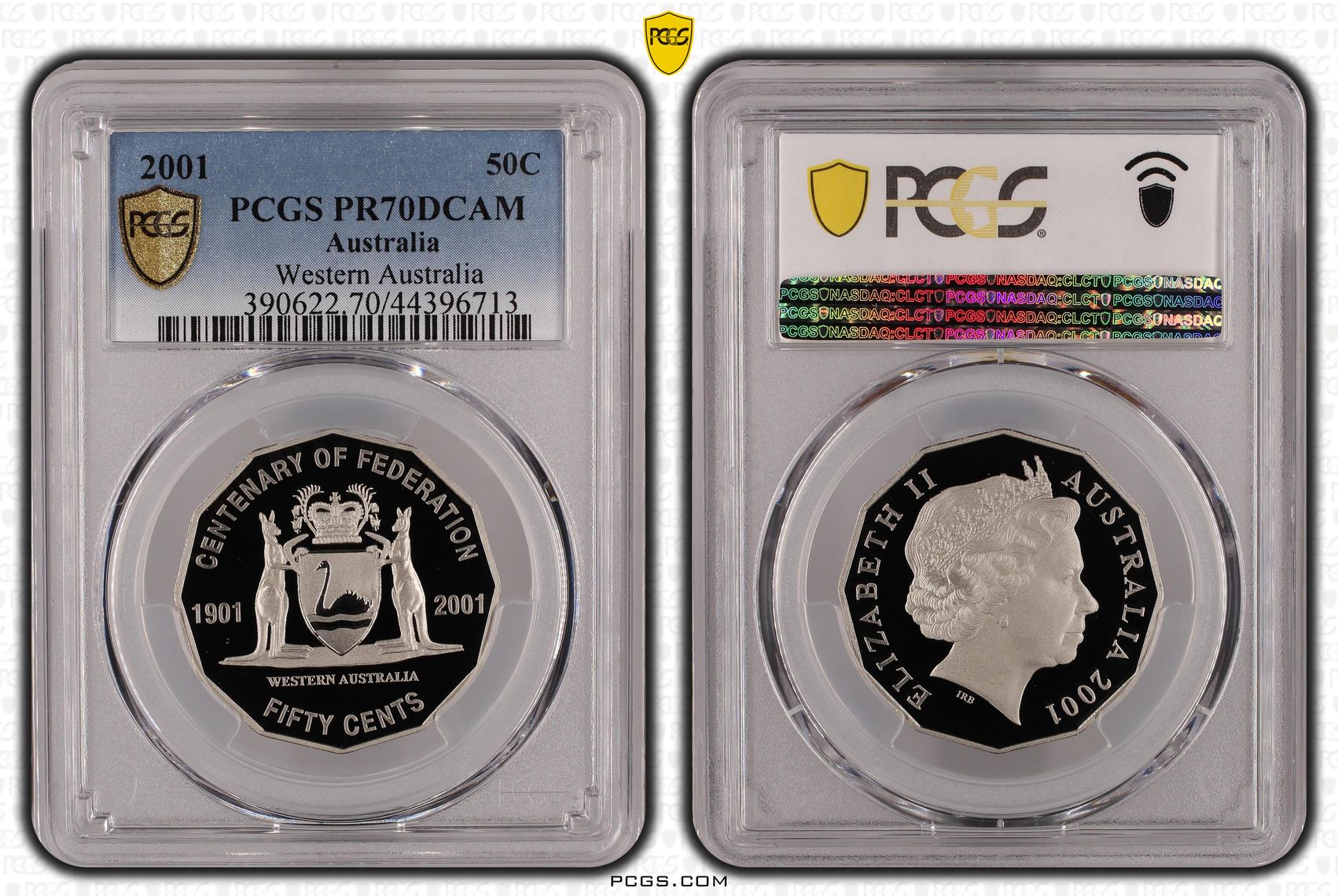 2001 Australia Fifty Cent, 50c Western Australia PCGS - PR70DCAM POP 35/0 -713