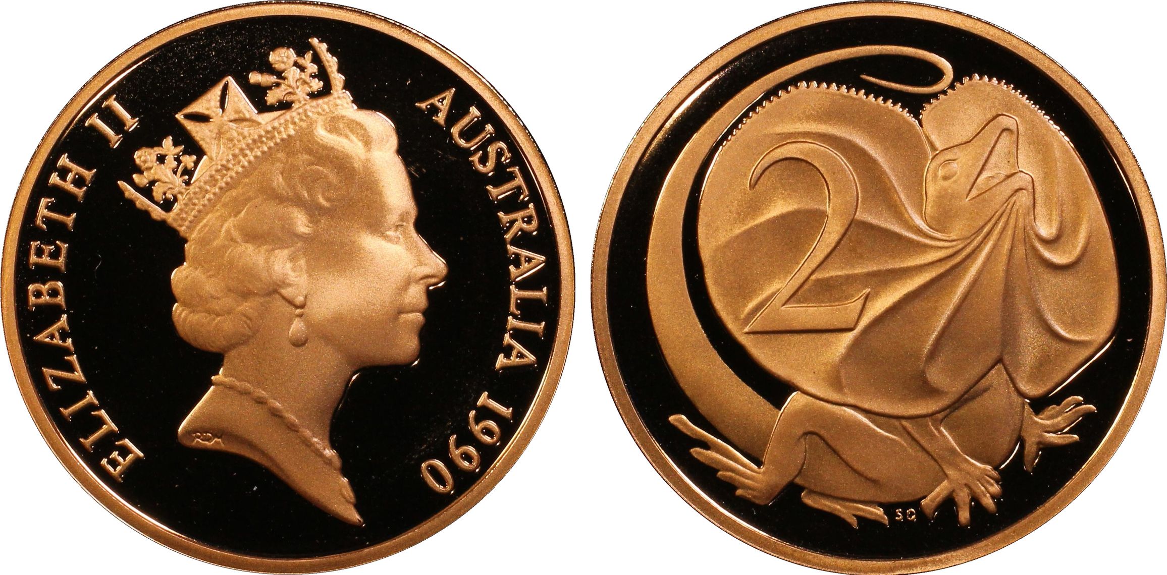 Elizabeth II, , Two Cent, 1990, PCGS PR69DCAM