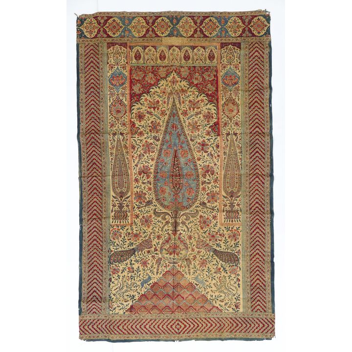 Antique Qalamkar 'Fabric Painting' Textile- 76x45''