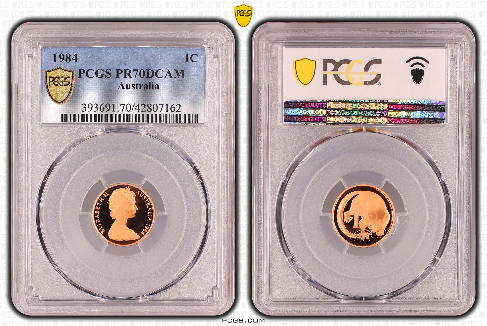 Elizabeth II, One Cent, 1984, PCGS PR70DCAM