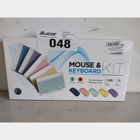 UNIVERSAL BLUETOOTH KEYBOARD MOUSE SET- WINDOWS IOS ANDROID COMPATIBLE - PINK