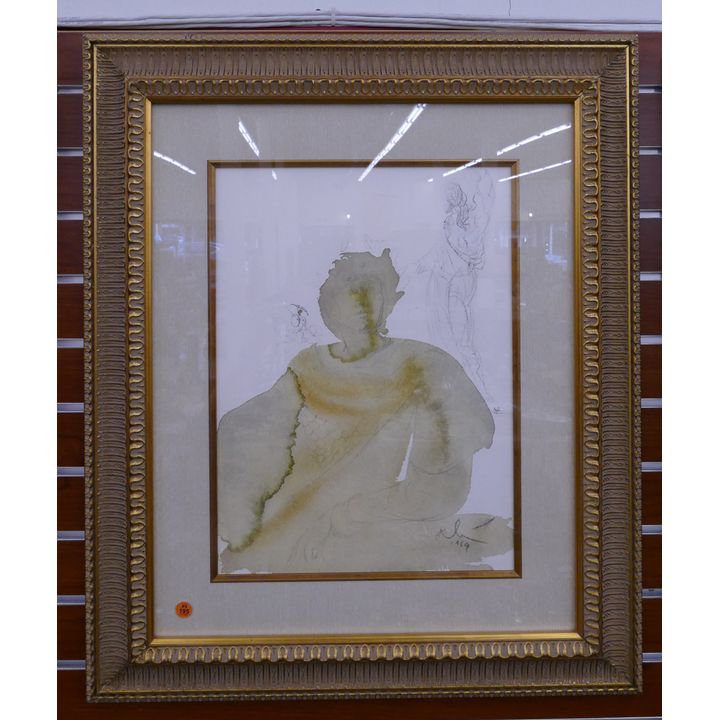 Salvador Dali 'Licet Tributum Dare Caesari' Color Litho on Rag Paper Framed w/ COA- 31x26''