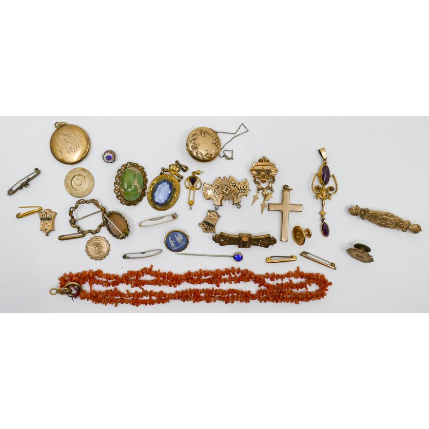 Box Victorian Gold Filled Jewelry etc.