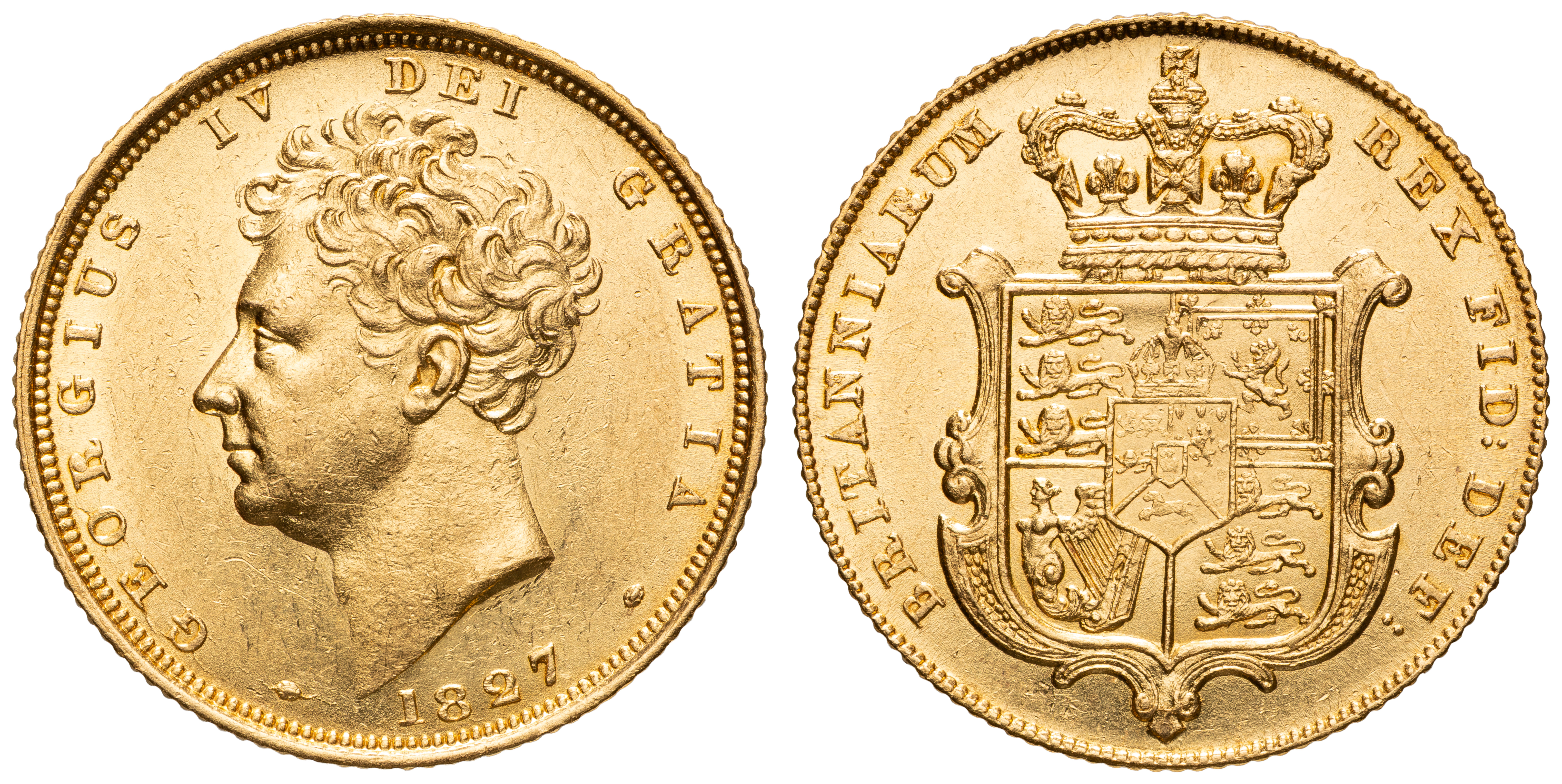 Great Britain, George IV, Sovereign, 1827, UNC