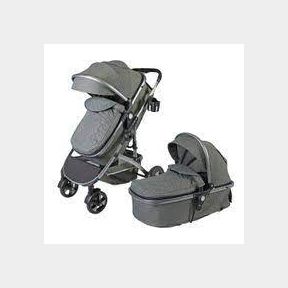 Reversible Baby Jogger Bassinet Stroller with Bottle holder & Mosquito net - Grey | SJ 51499/14756 B8 (S4)