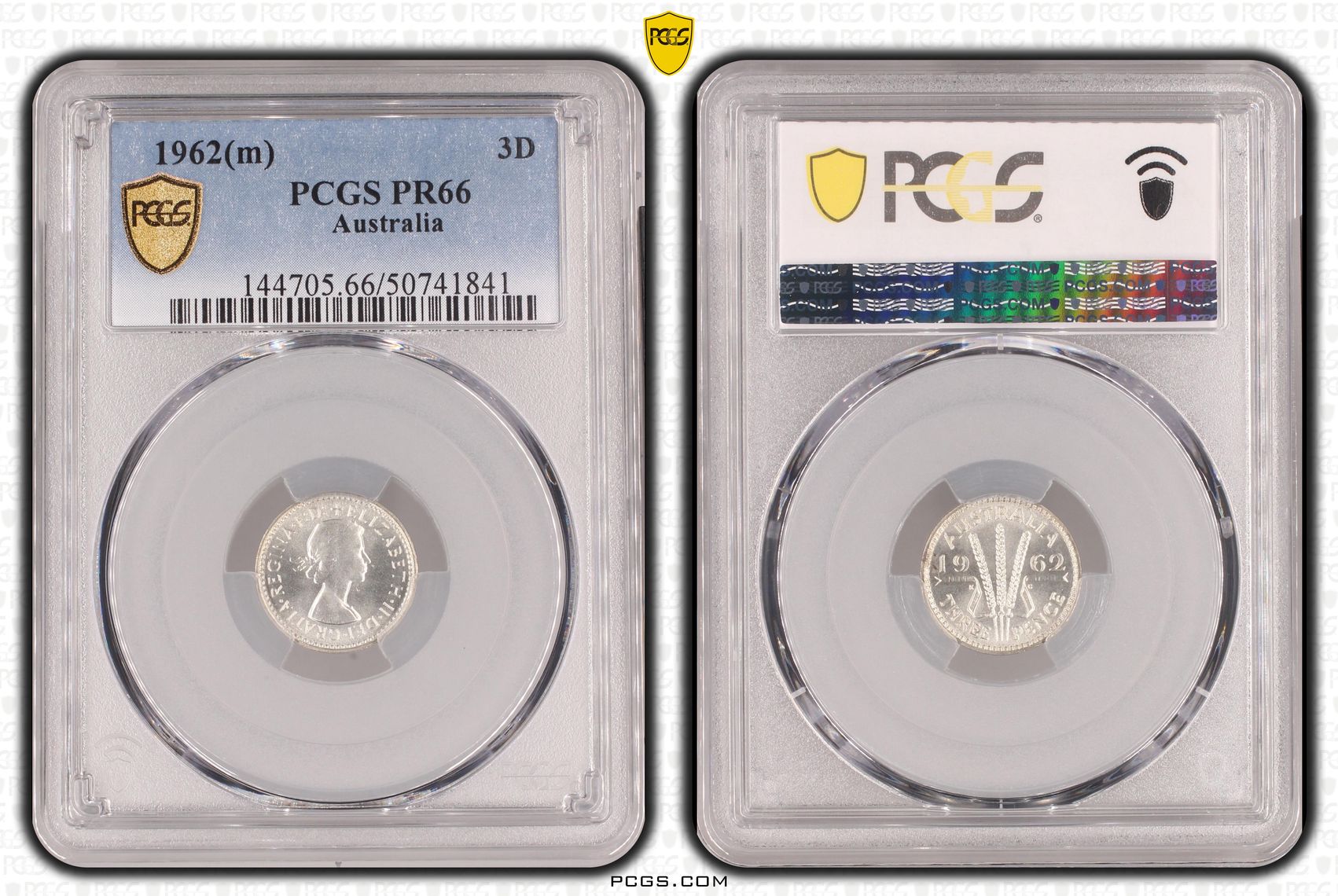 Elizabeth II, Threepence, 1962(m), PCGS PR66