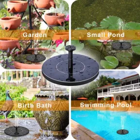 Solar Powered Fountain Pond Pump Submersible Aquarium LED Light For Pools | NOT TESTED