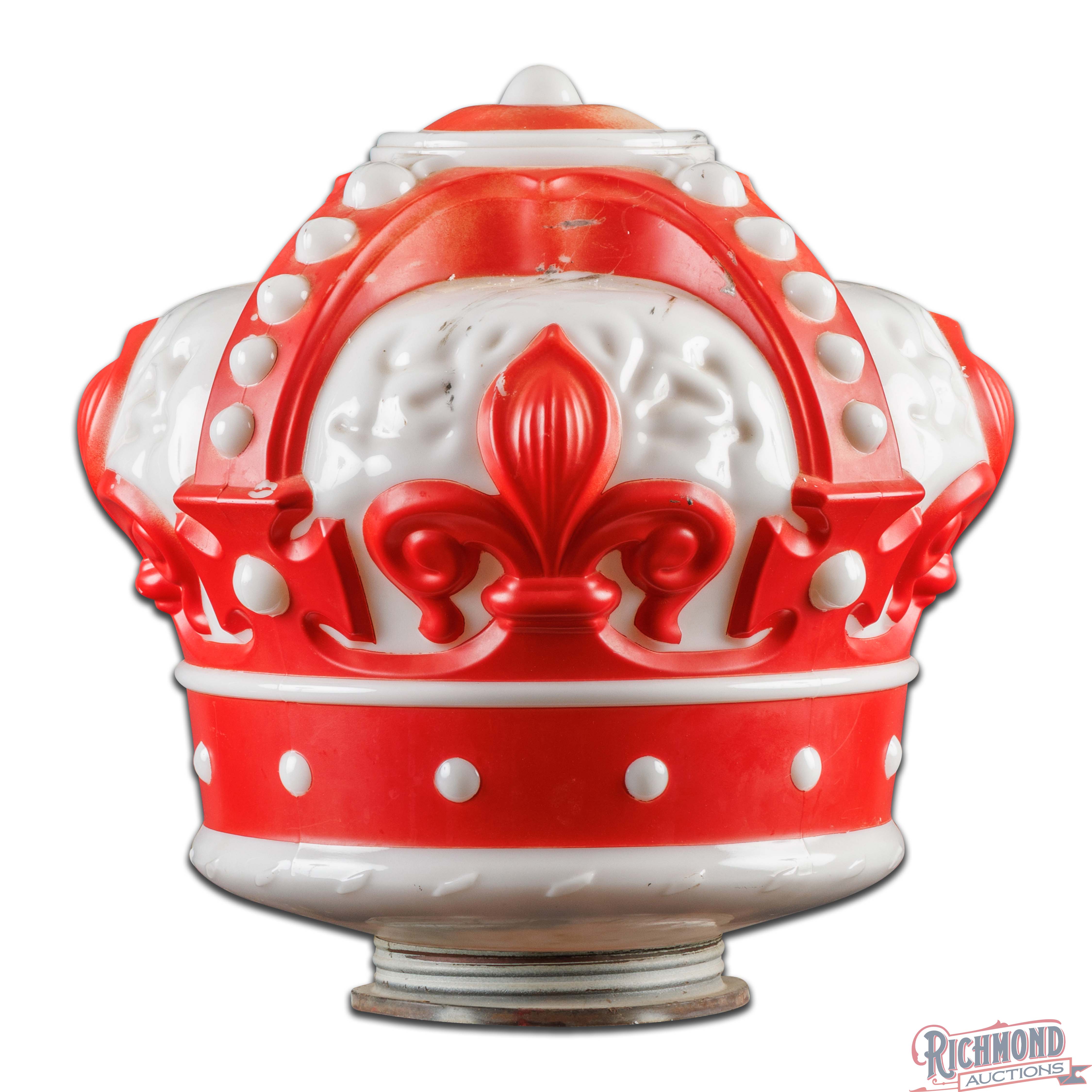 Standard Red Crown Gasoline OPC Milk Glass Gas Pump Globe | Richmond ...