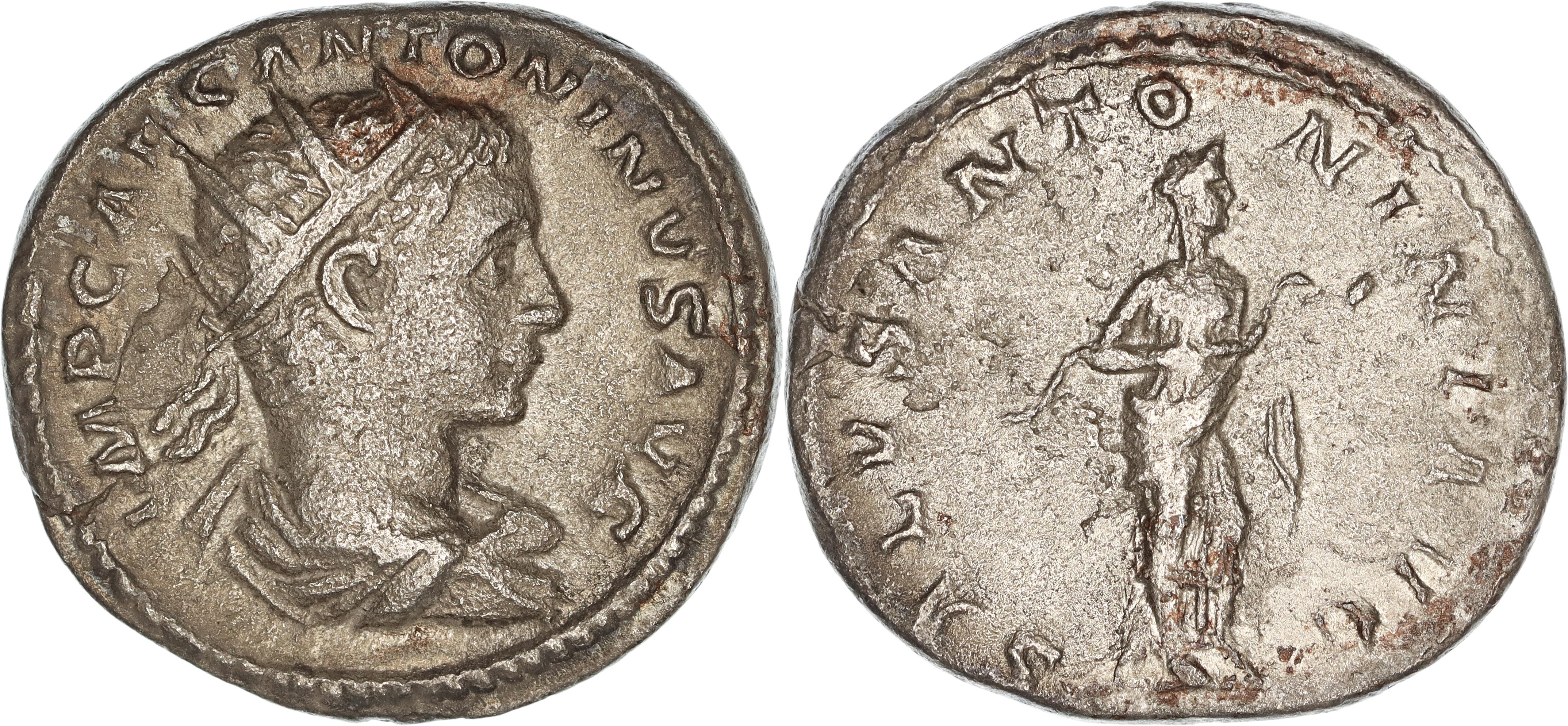 Roman Empire, Elagabalus, Silver Antoninianus, 219 AD, nVF