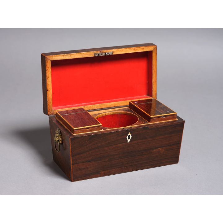 Regency period mahogany tea caddy