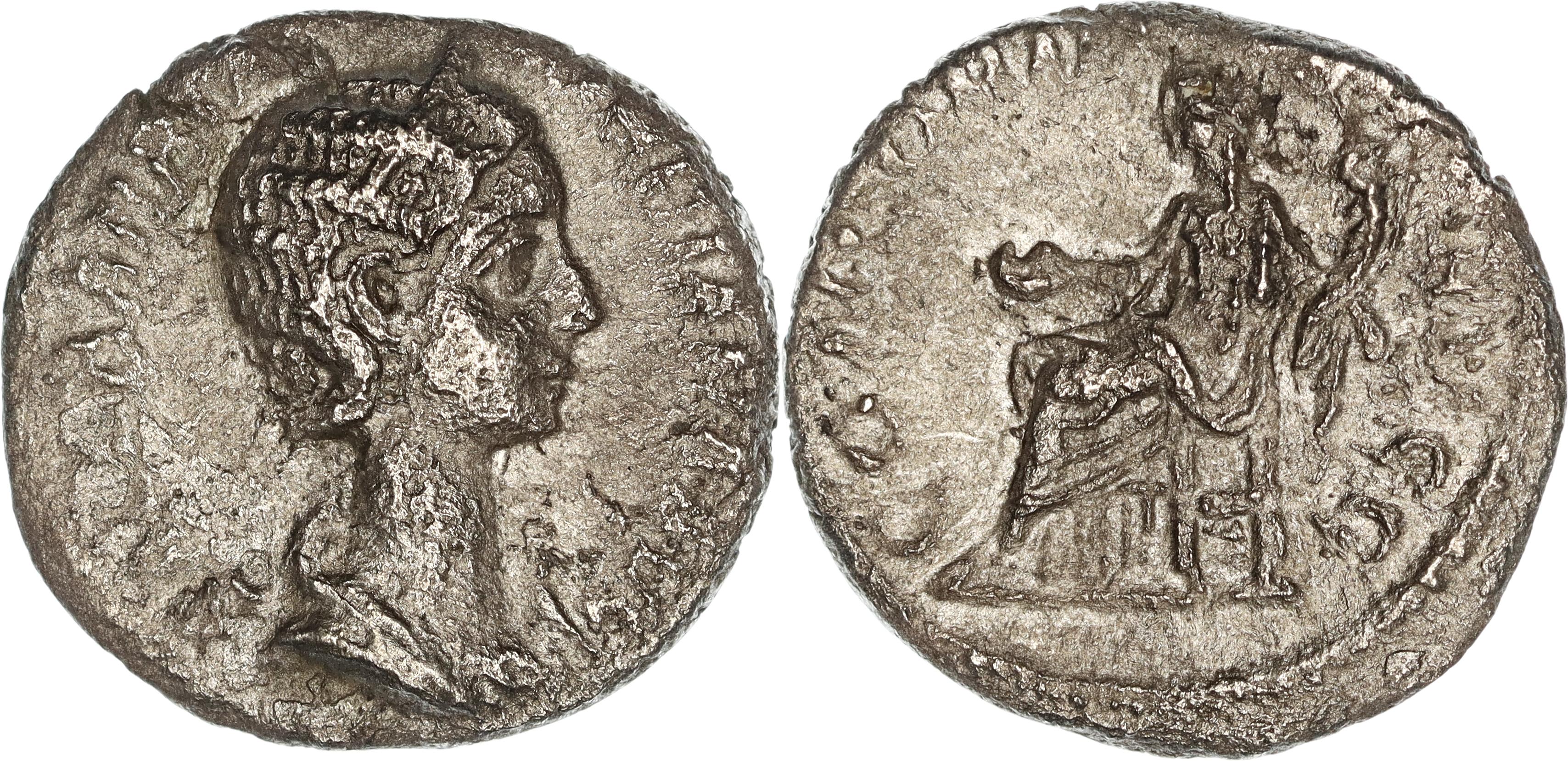 Roman Empire, Orbiana, Silver Denarius, 225 AD, nVF