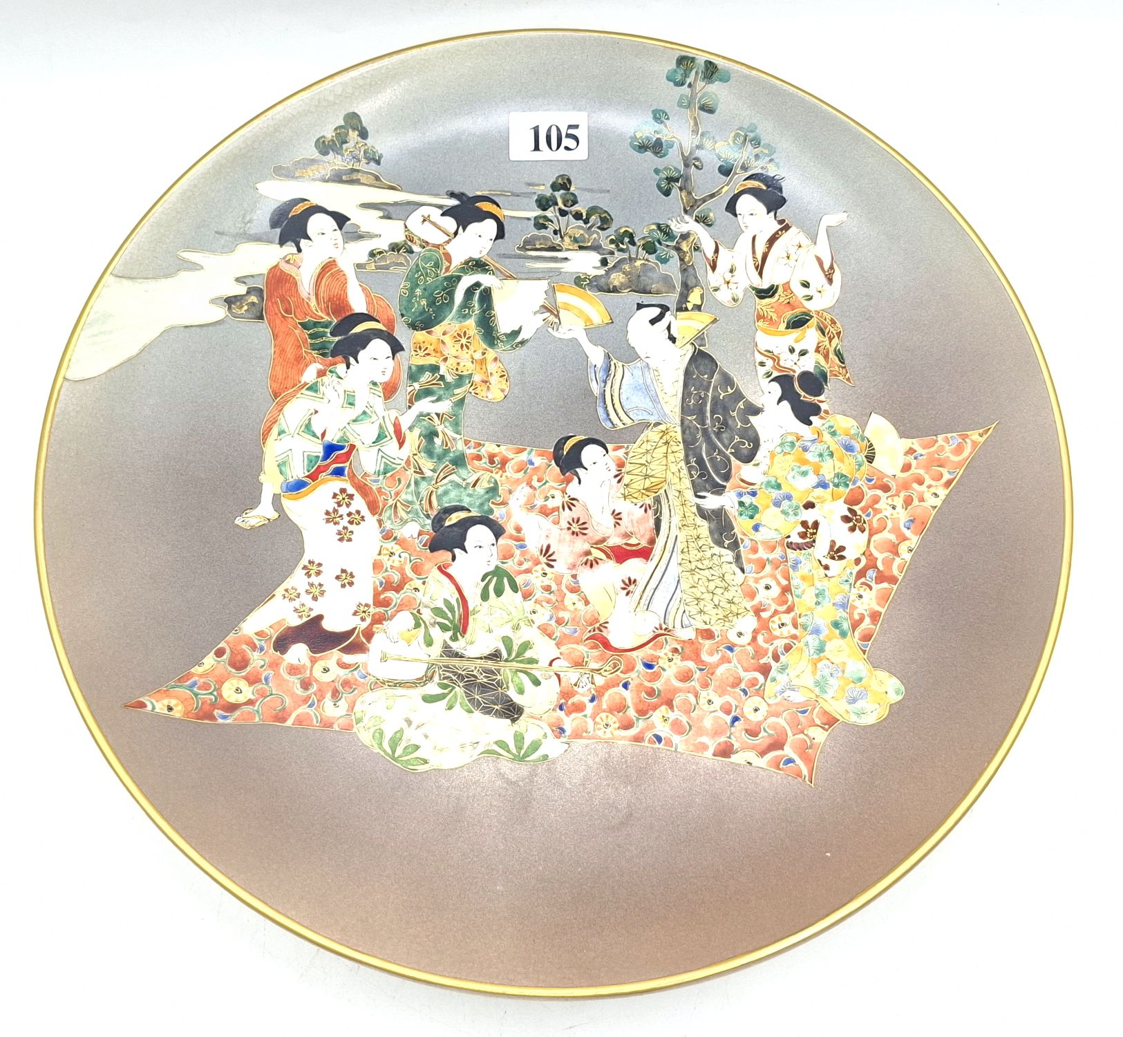 105 · JAPANESE SATSUMA CERAMIC PLATE