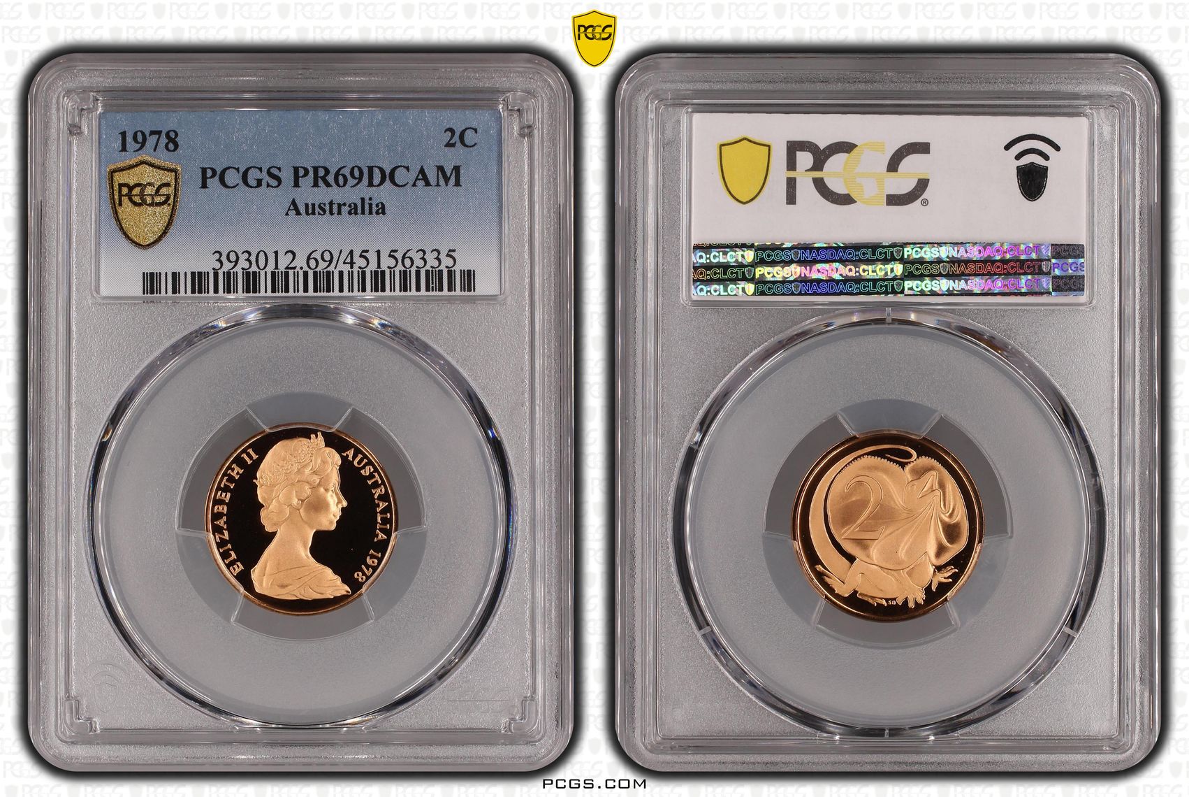 Elizabeth II, Two Cent, 1978, PCGS PR69DCAM