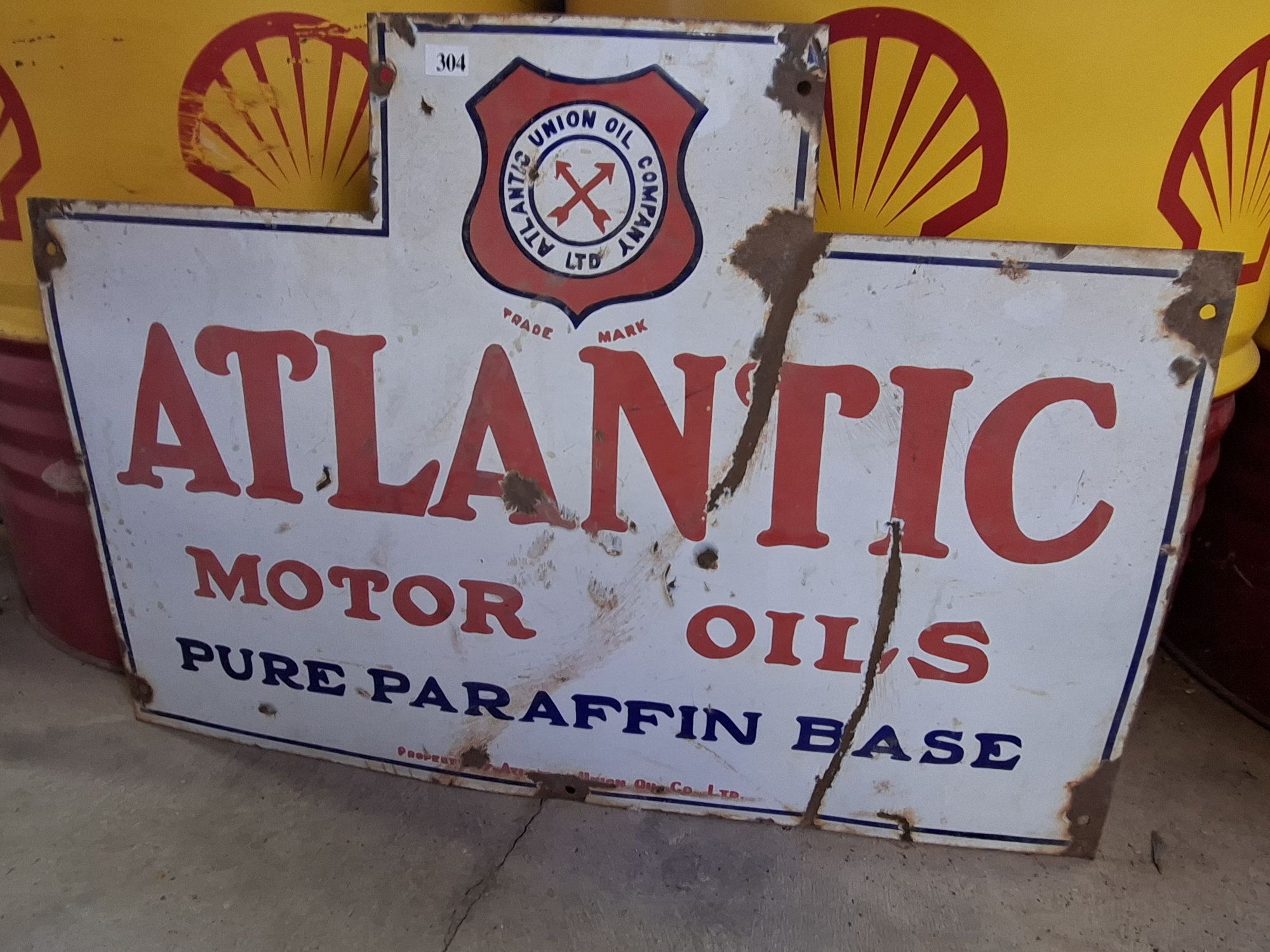 Atlantic Motor Oils Sign