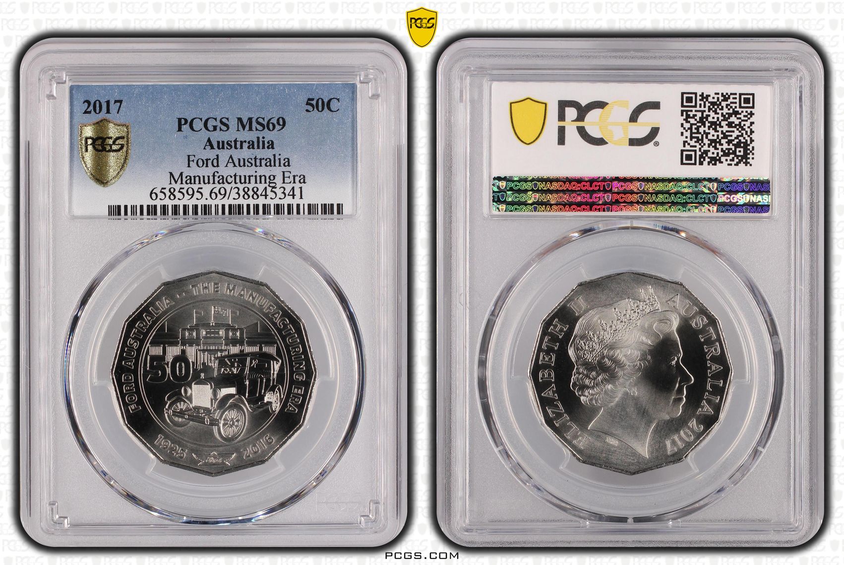 2017 Australia Fifty Cent, 50c Ford Australia - Manufacturing Era PCGS - MS69 -341