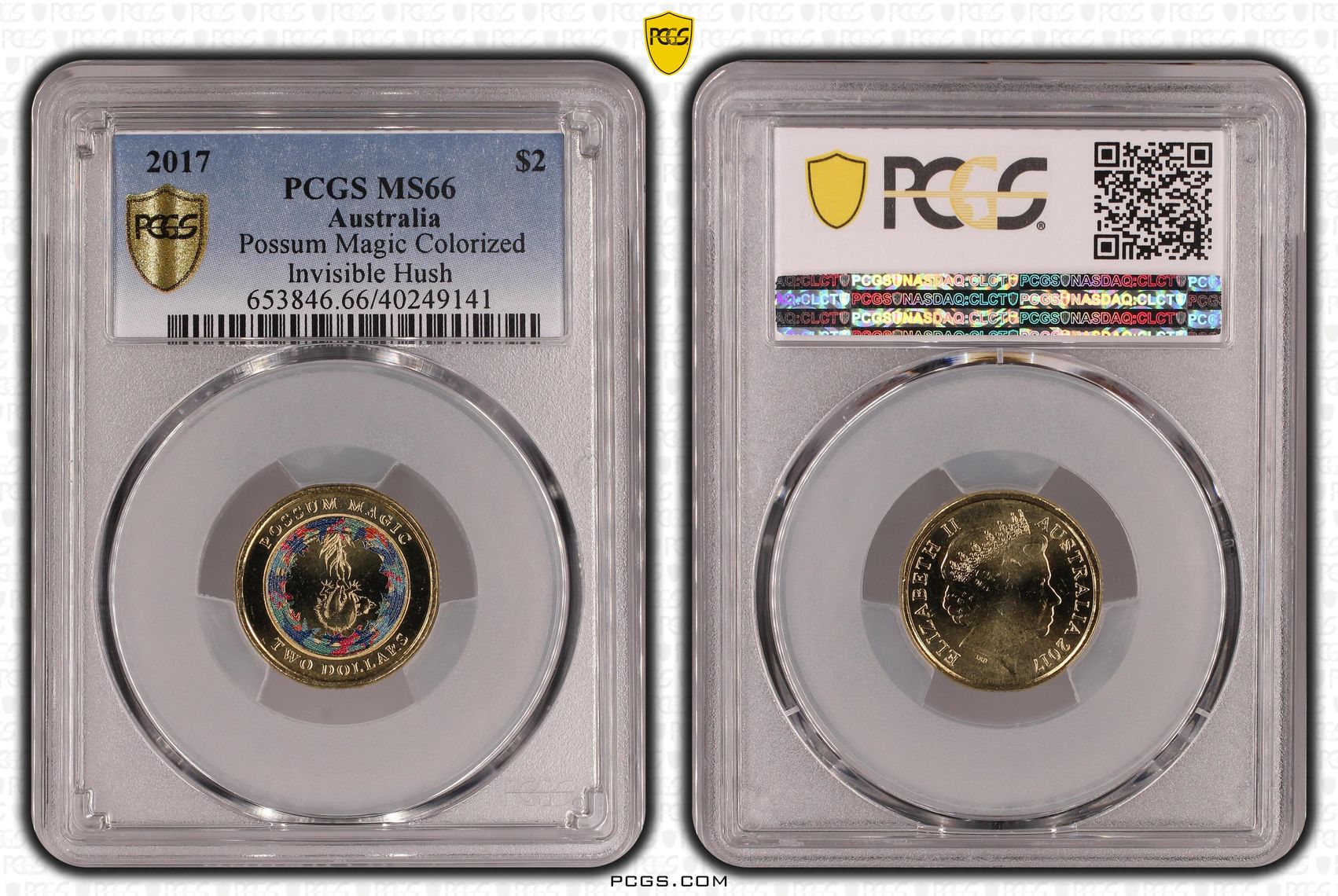 Possum Magic - Invisible Hush , Two Dollar, 2017, PCGS MS66