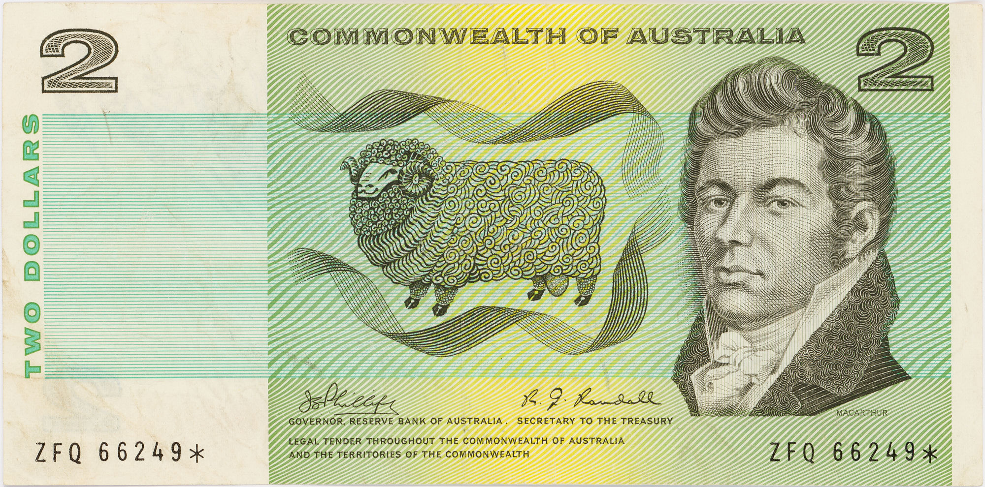 Phillips/Randall, Two Dollars, 1968, gF