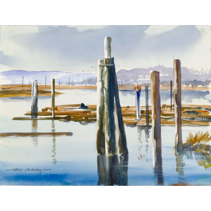 Jess Cauthorn A.W.S. ''Northwest Icons #2'' Watercolor