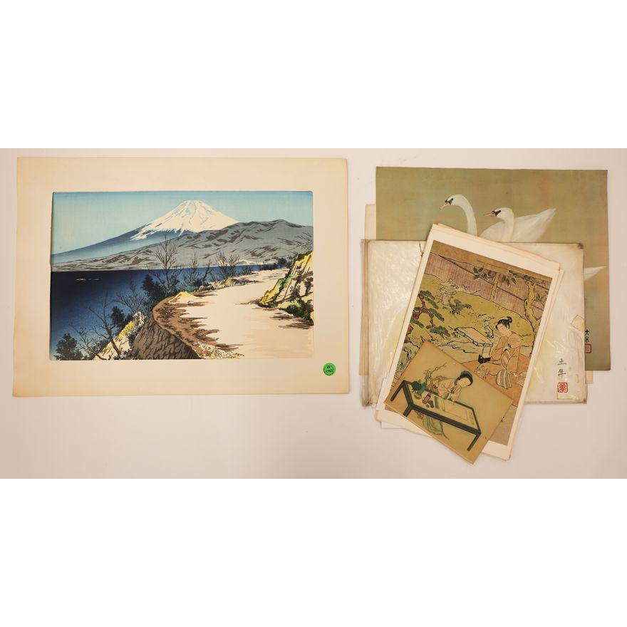 Stack of Japanese Prints etc.