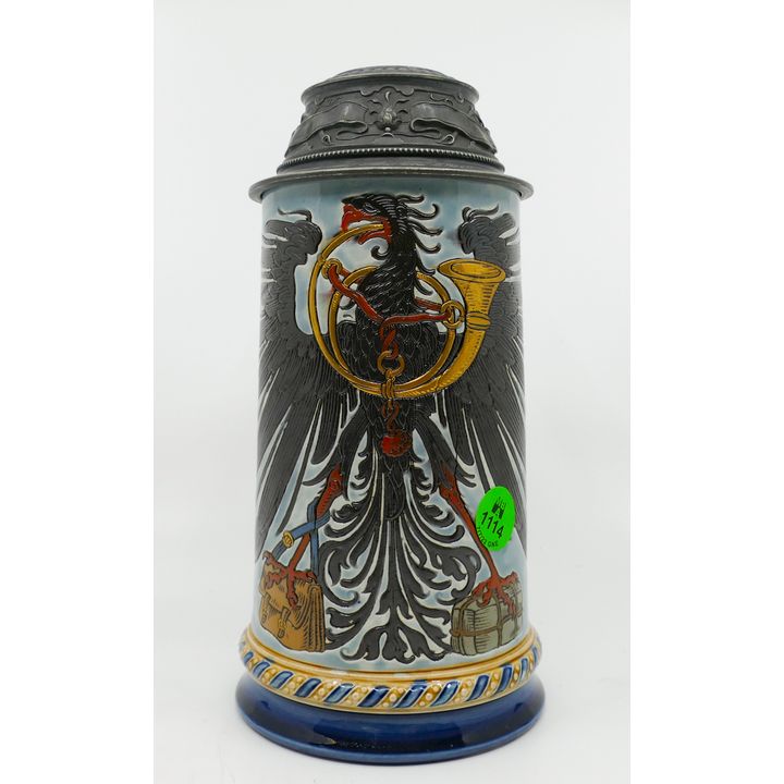 Mettlach #1856 Postman Occupational Beer Stein 1/2L