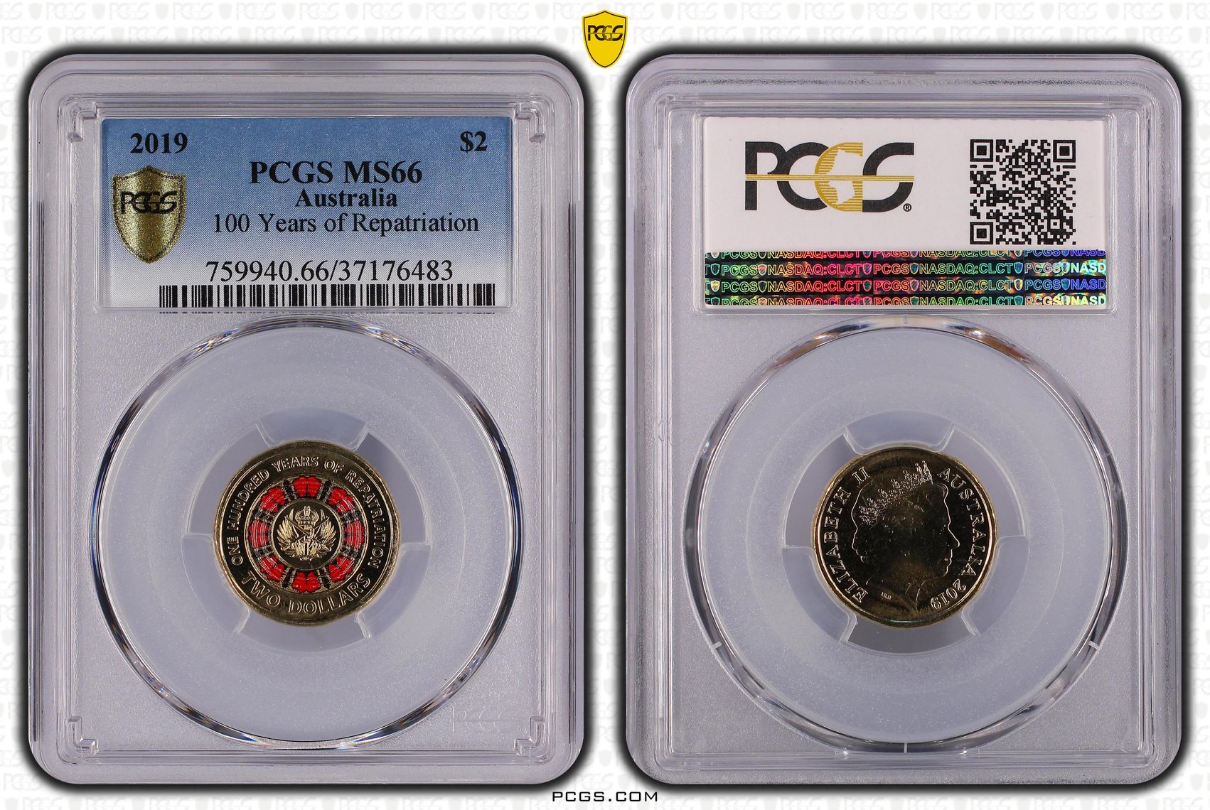 100 Years of Repatriation, Two Dollar, 2019, PCGS MS66
