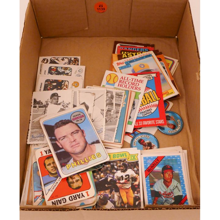 Box 95pc Misc 1960's-1970's Sports Cards