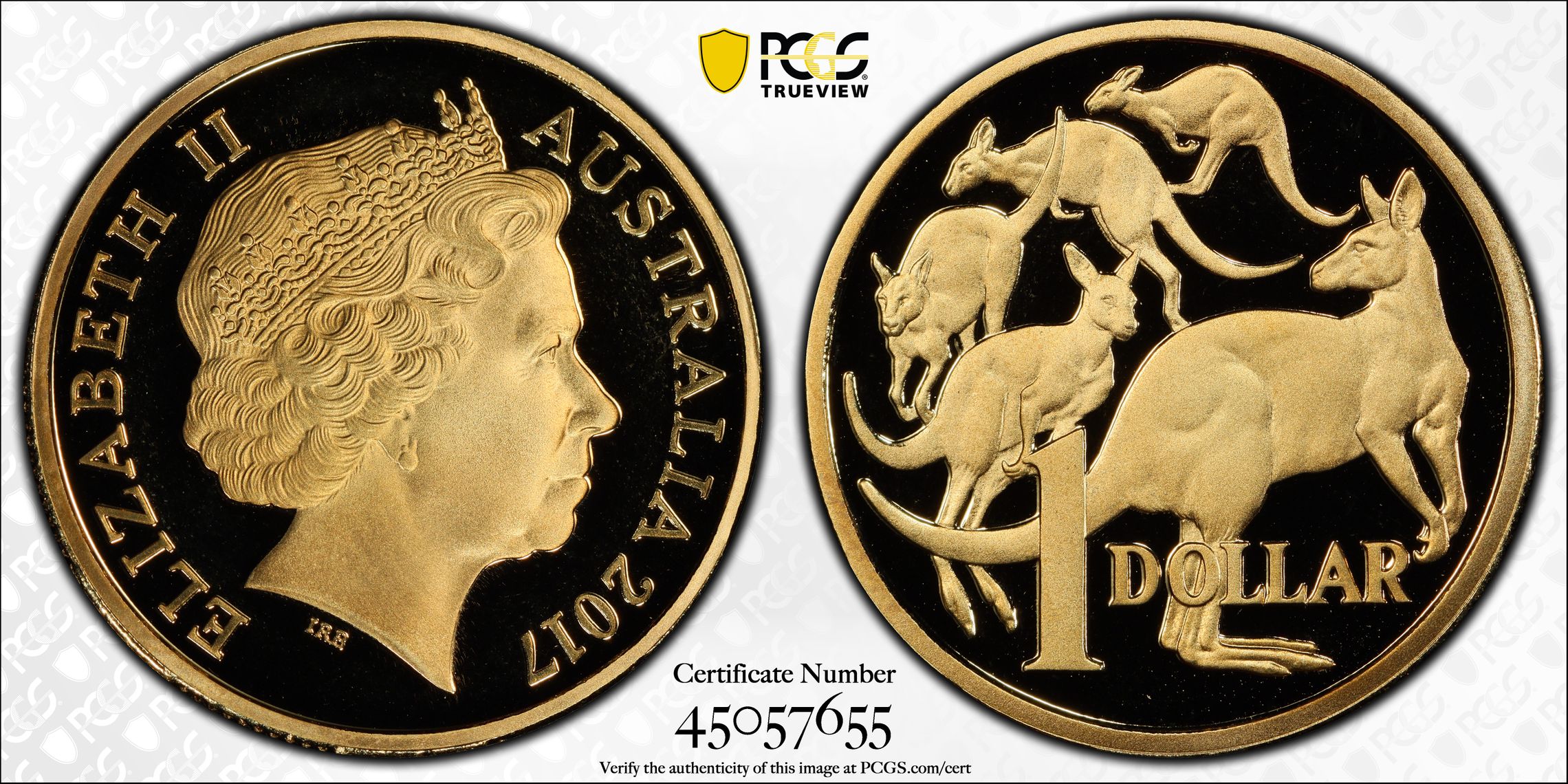 Elizabeth II, One Dollar, 2017, PCGS PR 70DCAM