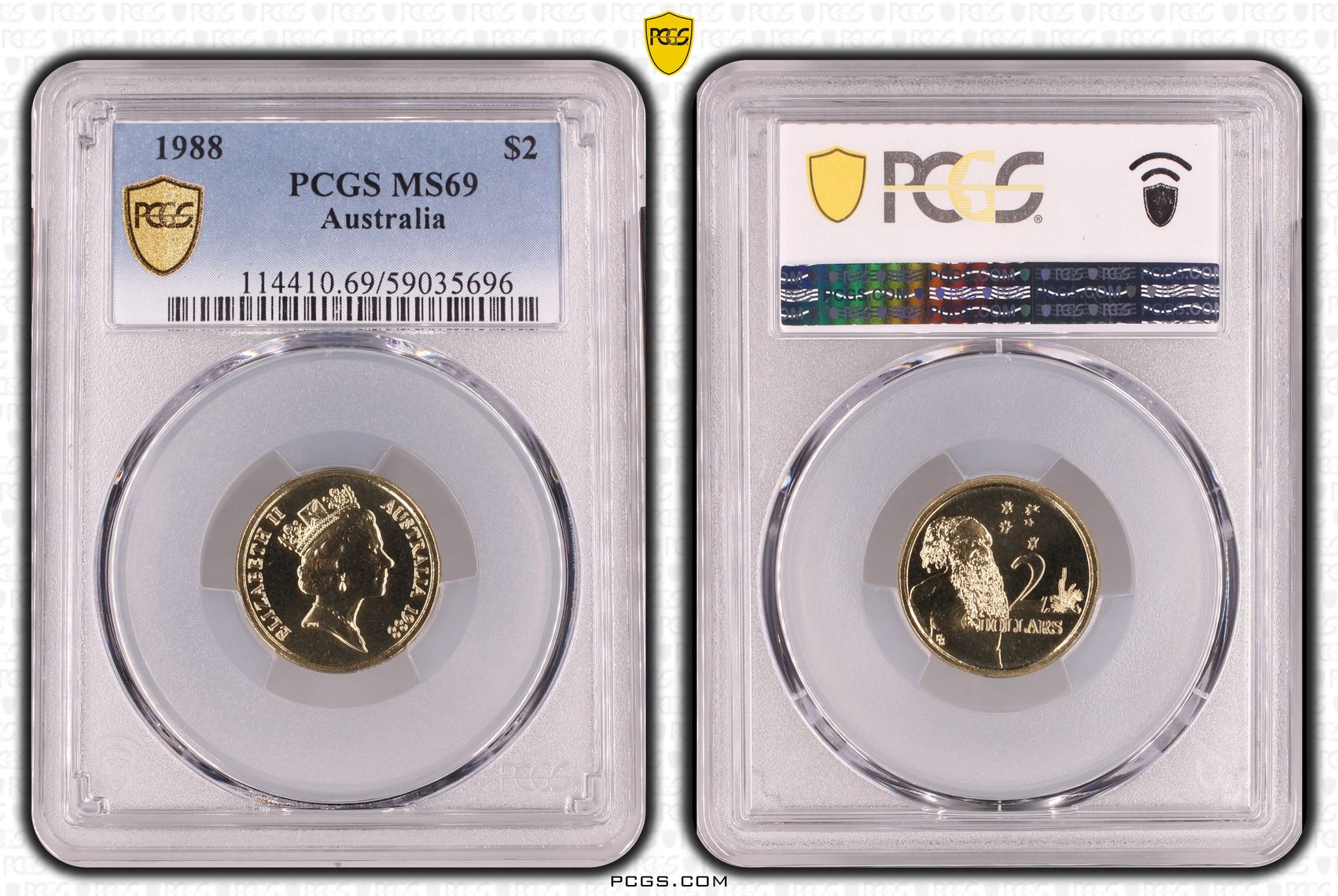 POP 14/0, Two Dollar, 1988, PCGS MS69