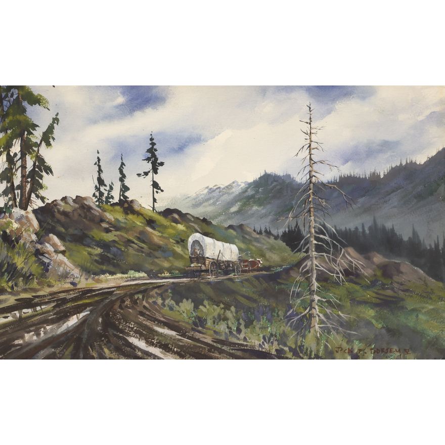 Jack Dorsey ''Traveling West'' Watercolor