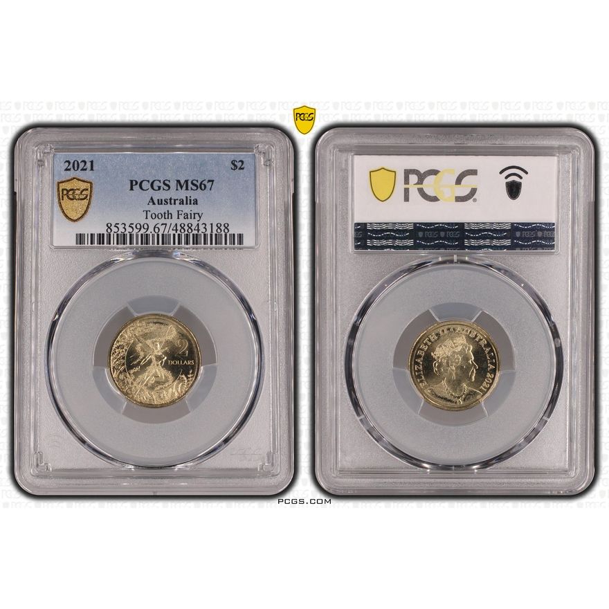 Elizabeth II, Tooth Fairy, Two Dollar, 2021, PCGS MS67