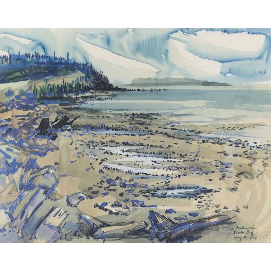 John Matsudaira ''Birch Bay'' 1966 Watercolor