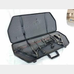 COMPLETE PROFESSIONAL COMPOUND BOW SET FOR HUNTING WITH CASE & QUIVER +20 CARBON ARROW + 6 HUNTING ARROW HEADS - 51230/5624