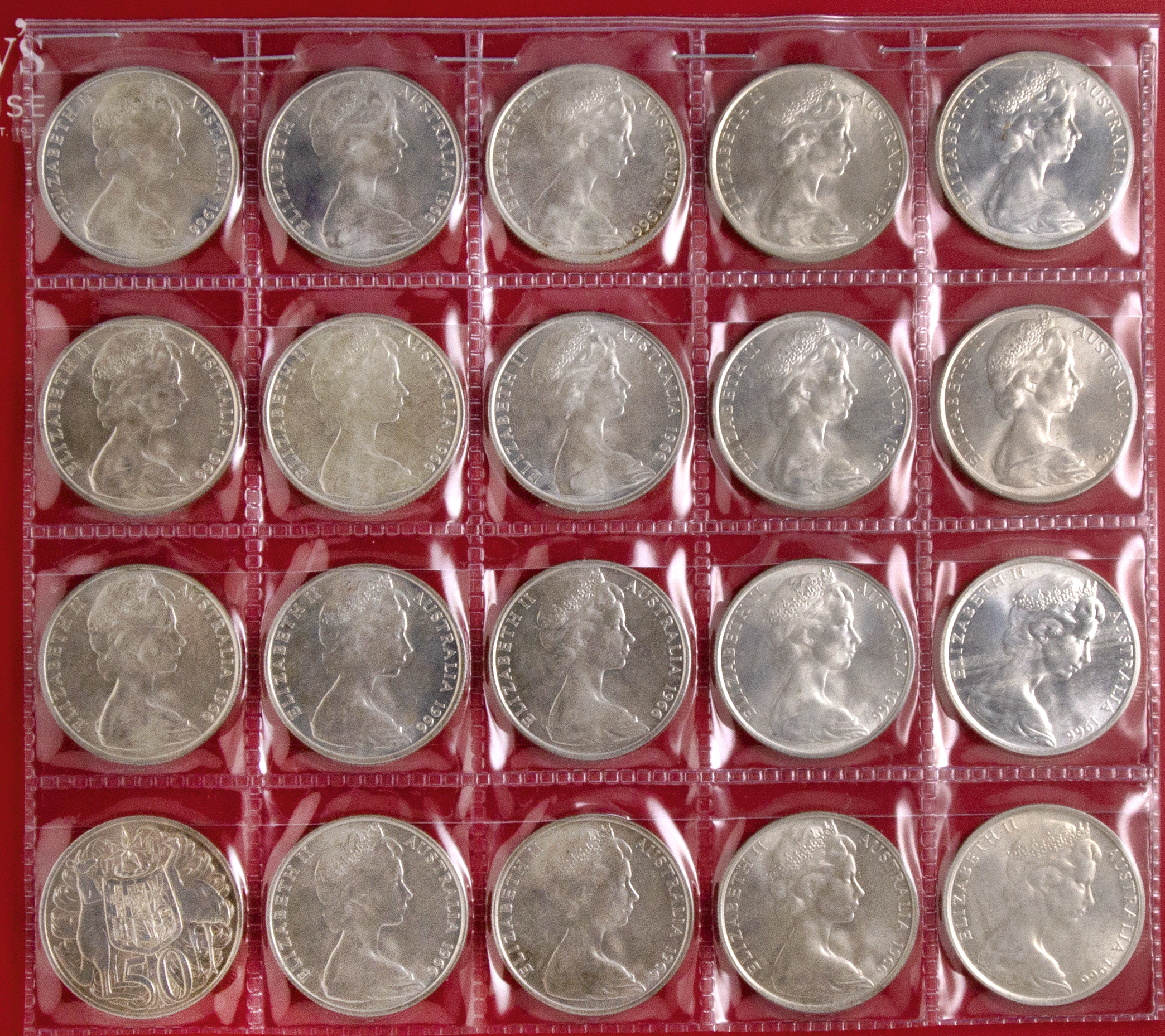 Accumulation, Elizabeth II, Fifty Cents, 1966, CHU