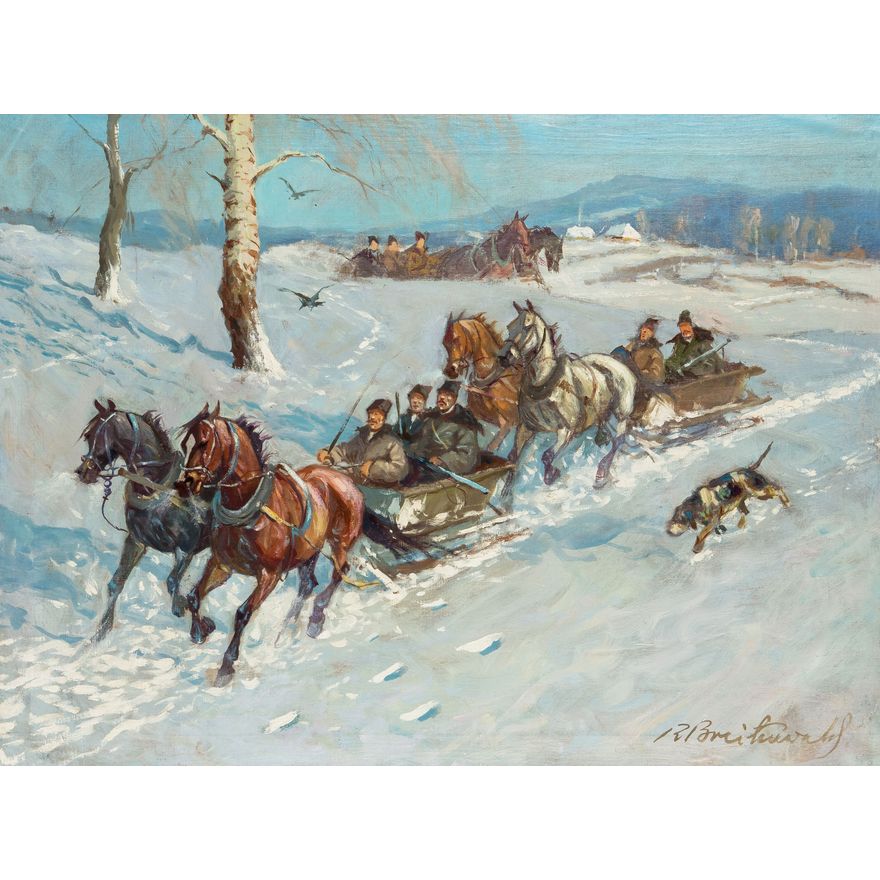 Roman Antoni Breitenwald | Wyjazd na polowanie