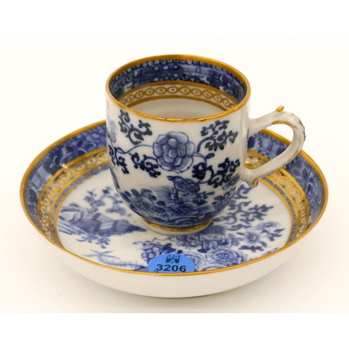 Chinese 18th Cent. B&W Export Cup and Saucer 5''