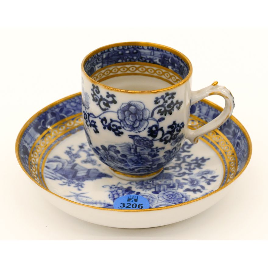 Chinese 18th Cent. B&W Export Cup and Saucer 5''